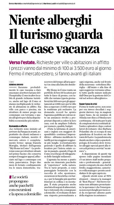 My Home in Como Article