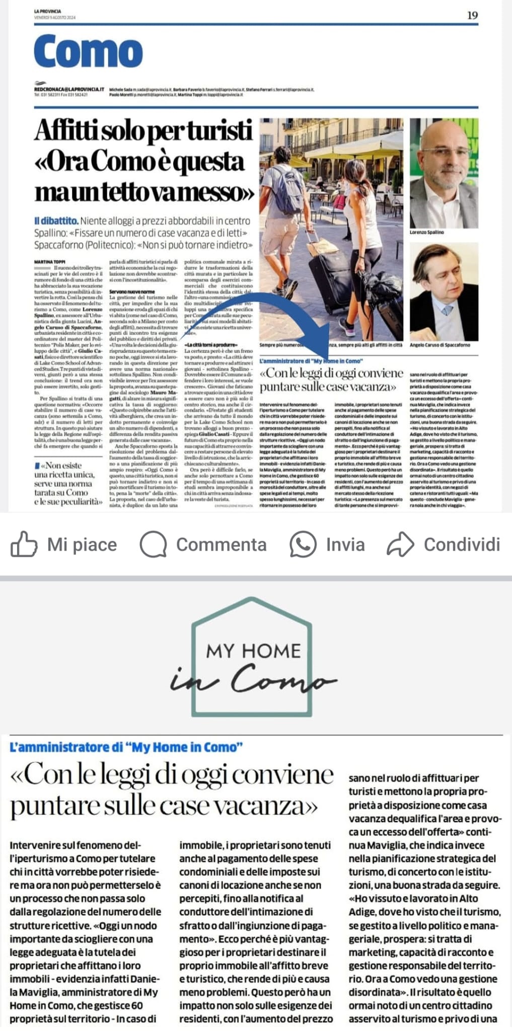 My Home in Como Article