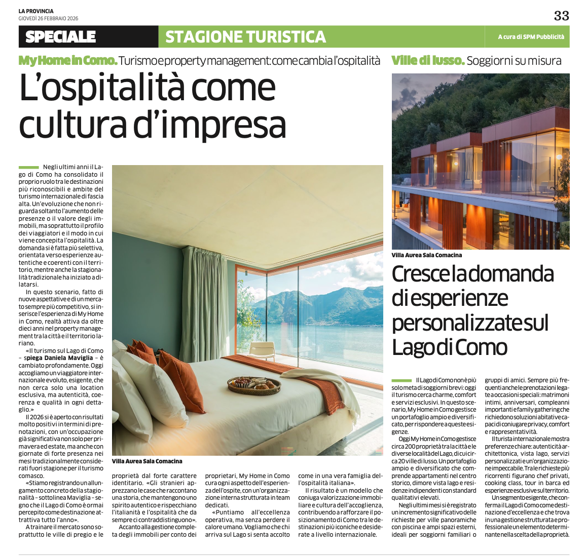 My Home in Como Article