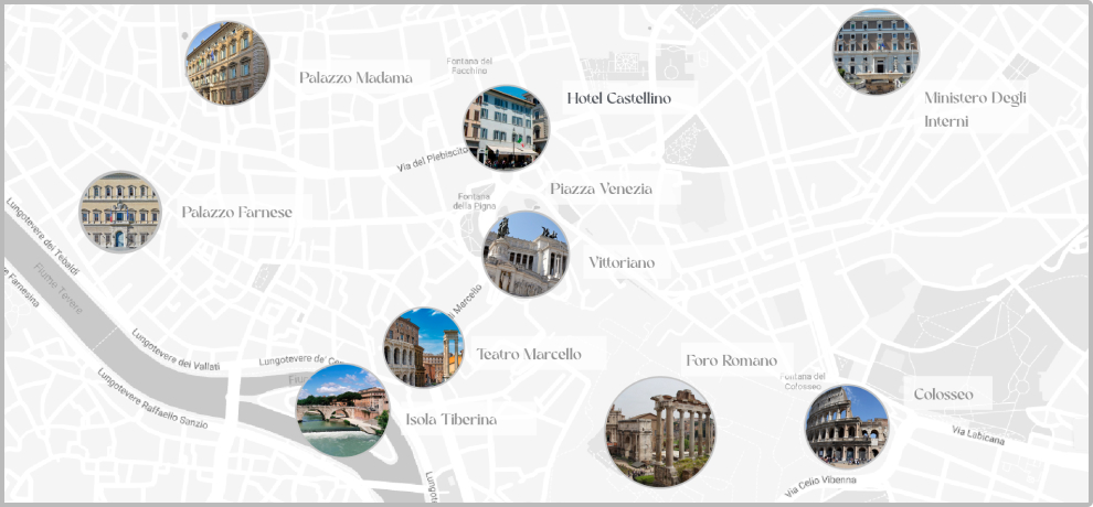 hotel castellino mappa